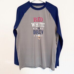 Life Is Good‎ Mens Red White & Brew Shirt Size Large